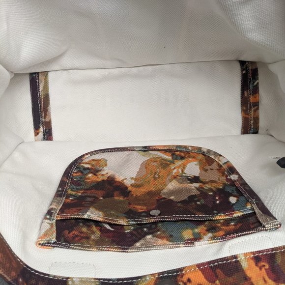 VINCE CAMUTO Orla tasseled canvas striped women's tote purse - NATURAL - Picture 12 of 13